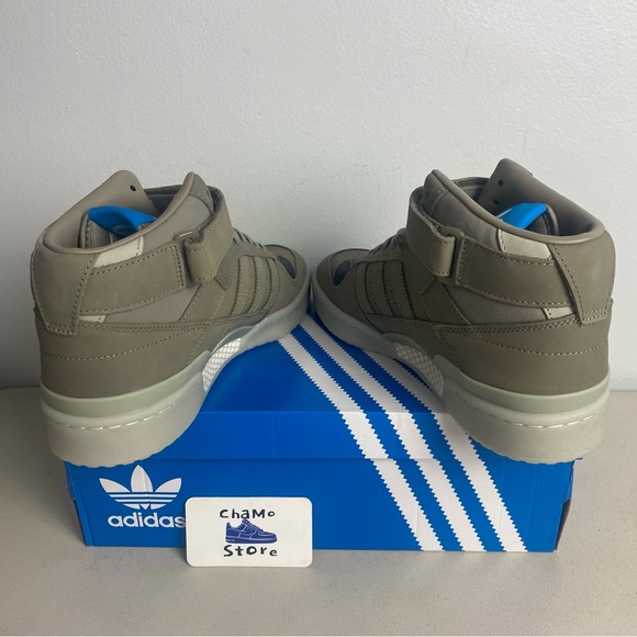 Adidas Forum Mid Clay/Dark Gray/Sesame Unisex Shoes Sneakers Men Sz - Picture 5 of 13